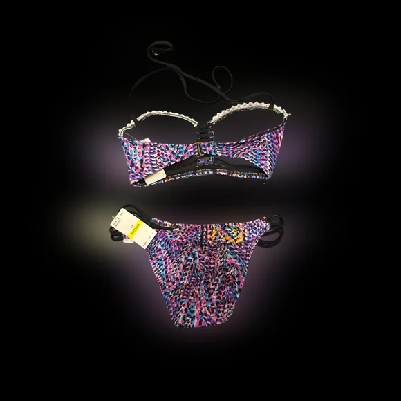 Lucky Brand Multicolor 2 Piece Bikini NWT - Picture 2 of 2